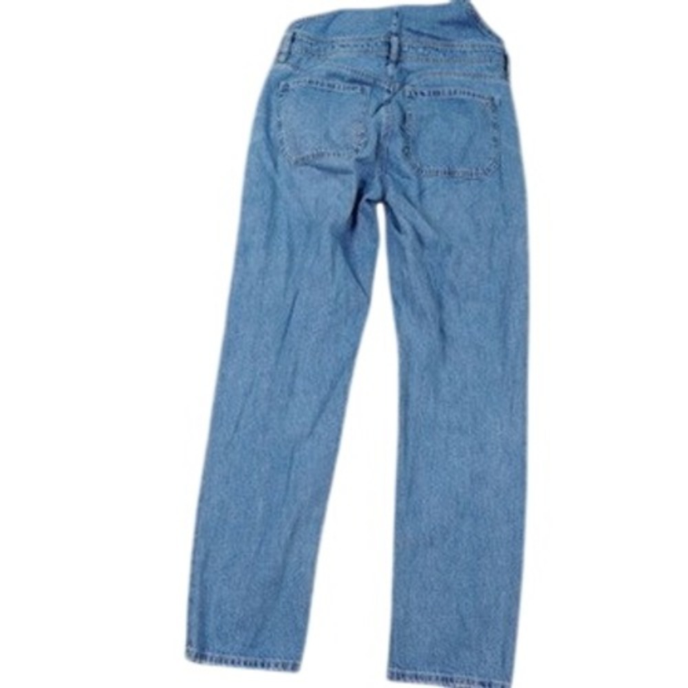 American Eagle  Tomgirl Overalls Womens S BlueRelaxed Denim Logo Streetwear 7840 - Picture 3 of 15